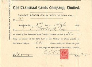 Transvaal Lands Co., Limited Check